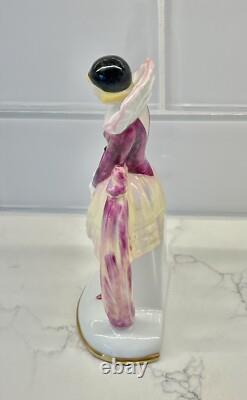 Art Deco Porcelain Harlequin Figurine Signed