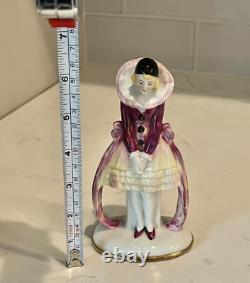 Art Deco Porcelain Harlequin Figurine Signed