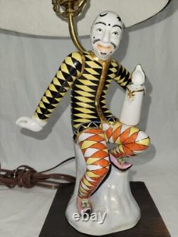 Art Deco Porcelain Harlequin Lamp Meissen style Jester