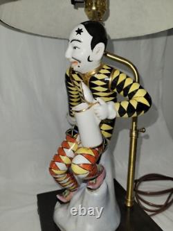 Art Deco Porcelain Harlequin Lamp Meissen style Jester