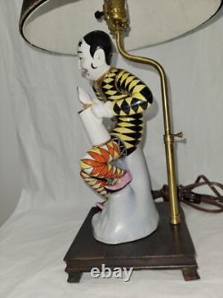 Art Deco Porcelain Harlequin Lamp Meissen style Jester