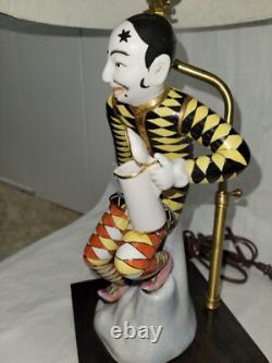 Art Deco Porcelain Harlequin Lamp Meissen style Jester