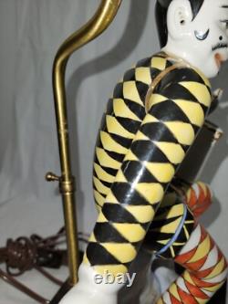 Art Deco Porcelain Harlequin Lamp Meissen style Jester