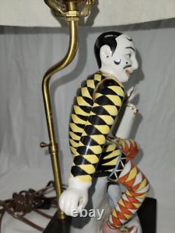 Art Deco Porcelain Harlequin Lamp Meissen style Jester