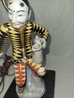 Art Deco Porcelain Harlequin Lamp Meissen style Jester