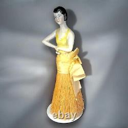 Art Deco Porcelain Lady Half Doll Broom Boudoir Brush Germany Antique