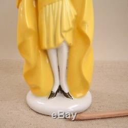 Art Deco Porcelain Perfume Lamp Figural Lady Incense Burner Figurine Germany Vtg
