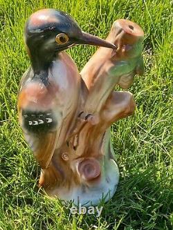 Art Deco Porcelain Perfume Lamp of Woodpecker, Germany, 1930s