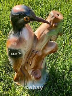 Art Deco Porcelain Perfume Lamp of Woodpecker, Germany, 1930s
