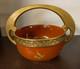 Art Deco Porcelain Pinon Heuze Gien Faience Cut With Handle
