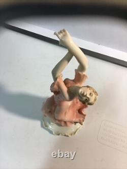 Art Deco Porcelain Sculpture of Isadora Duncan American Dancer Karl Ens 1919-45