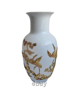 Art Deco Porcelain Vase Japan With Messingapplikationen (#16963)