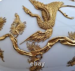 Art Deco Porcelain Vase Japan With Messingapplikationen (#16963)