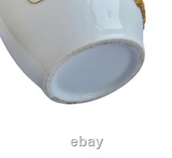 Art Deco Porcelain Vase Japan With Messingapplikationen (#16963)