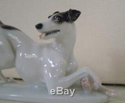 Art Deco Rosenthal Fox / Jack Russel Terrier Kaerner #135 Porcelain Dog Figurine