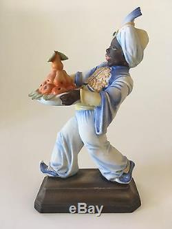 Art Deco Rosenthal Porcelain Blackamoor Figurine Signed by Hugo Meisel 1931