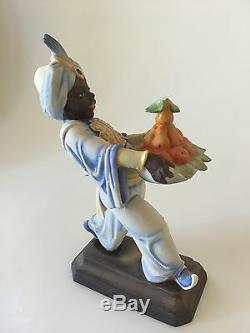 Art Deco Rosenthal Porcelain Blackamoor Figurine Signed by Hugo Meisel 1931