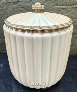 Art Deco Royal Worcester 1282 7 Melon Biscuit Porcelain Jar