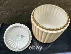 Art Deco Royal Worcester 1282 7 Melon Biscuit Porcelain Jar