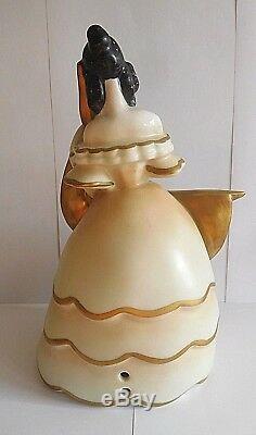 Art Deco Sauche For Limoges Porcelain Night Light Young Lady Holding A Deer