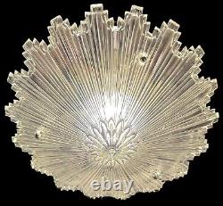 Art Deco Starburst Glass & Porcelain Ceiling Light Fixture Pendant