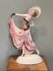Art Deco Stefan Dakon Large Katzhutte Ceramic Porcelain Figurine Lady Hat Dress