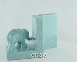 Art Deco Style Art Nouveau Pig Elephants Animal Figure Bookends