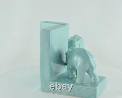 Art Deco Style Art Nouveau Pig Elephants Animal Figure Bookends