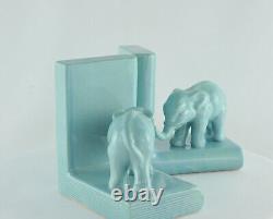 Art Deco Style Art Nouveau Pig Elephants Animal Figure Bookends