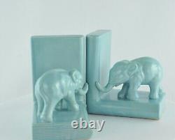 Art Deco Style Art Nouveau Pig Elephants Animal Figure Bookends