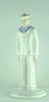 Art Deco Style Art Nouveau Porcelain Marine Figurine Statue