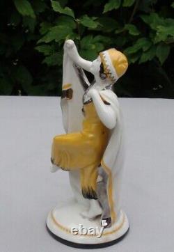 Art Deco Style Art Nouveau Style Porcelain Dancer Statue Figure Scarf