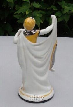 Art Deco Style Art Nouveau Style Porcelain Dancer Statue Figure Scarf