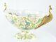 Art Deco Style Bowl Centerpiece Bird Peacock Art Nouveau Style Porcelain Bronze