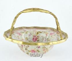 Art Deco Style Bowl Soapdish Basket Art Nouveau Style Porcelain Bronze