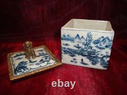 Art Deco Style Box Jewelry Figurine Dog Wildlife Art Nouveau Style Porcelain Bro