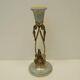 Art Deco Style Candlestick Art Nouveau Style Porcelain Bronze