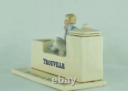 Art Deco Style Inkwell Writing case Figurine Bathing Beauty Trouville Art Nouvea