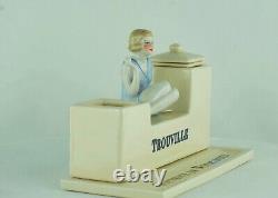 Art Deco Style Inkwell Writing case Figurine Bathing Beauty Trouville Art Nouvea