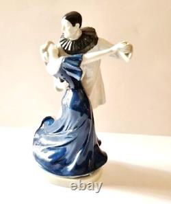 Art Deco Style PIERROT DANCING WITH A LADY HEUBACH PORCELAIN (1920)