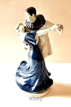 Art Deco Style PIERROT DANCING WITH A LADY HEUBACH PORCELAIN (1920)