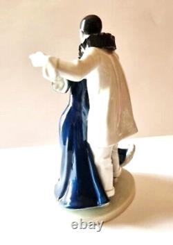 Art Deco Style PIERROT DANCING WITH A LADY HEUBACH PORCELAIN (1920)