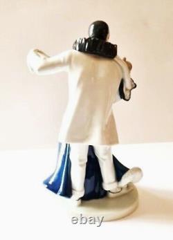 Art Deco Style PIERROT DANCING WITH A LADY HEUBACH PORCELAIN (1920)