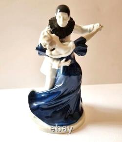 Art Deco Style PIERROT DANCING WITH A LADY HEUBACH PORCELAIN (1920)