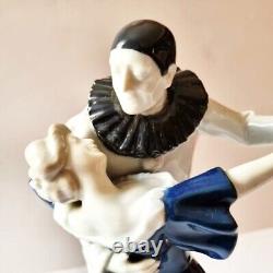 Art Deco Style PIERROT DANCING WITH A LADY HEUBACH PORCELAIN (1920)