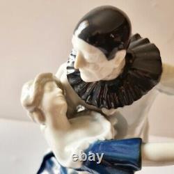 Art Deco Style PIERROT DANCING WITH A LADY HEUBACH PORCELAIN (1920)