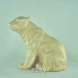 Art Deco Style Statue Figurine Bear Wildlife Art Nouveau Style Porcelain Crackle