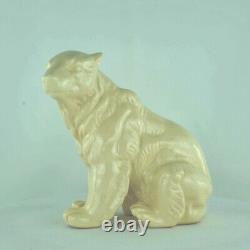 Art Deco Style Statue Figurine Bear Wildlife Art Nouveau Style Porcelain Crackle