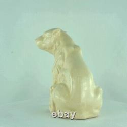 Art Deco Style Statue Figurine Bear Wildlife Art Nouveau Style Porcelain Crackle