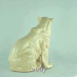 Art Deco Style Statue Figurine Bear Wildlife Art Nouveau Style Porcelain Crackle